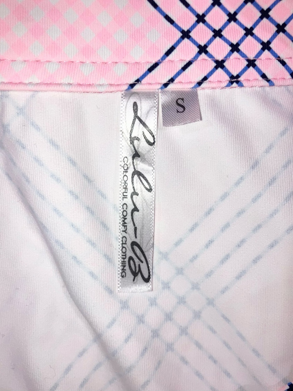 Lulu B Dress Pink Plaid Stretch Popover Mini Beach Tennis Golf Size Small NWOT - Picture 9 of 11